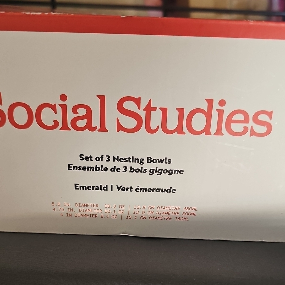 Emerald Nesting Bowls Set By Social Studies